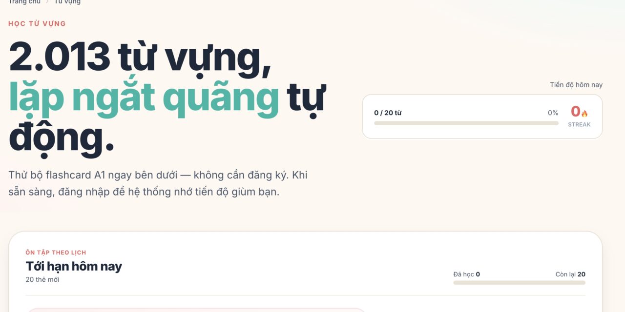 Flashcard SRS: Phương Pháp Học Từ Vựng Ghi Nhớ Lâu Nhất Hiện Nay