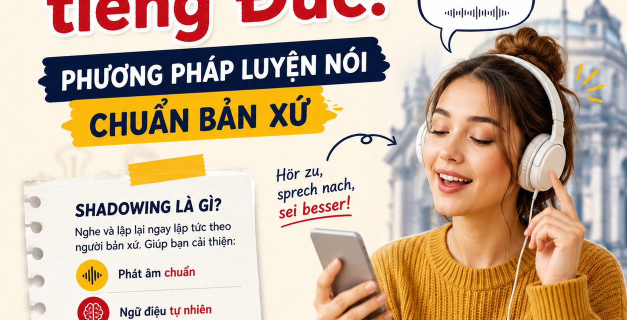 Shadowing tiếng Đức: Phương pháp luyện nói chuẩn bản xứ