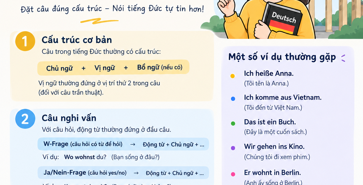 Cách Đặt Câu Trong Tiếng Đức: Trật Tự Từ Từ A–Z